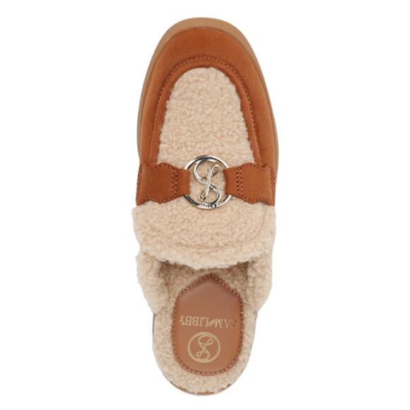 Sam & Libby Shelby Cozy Mule in Chestnut Tan EUC Size 7 - Picture 2 of 12